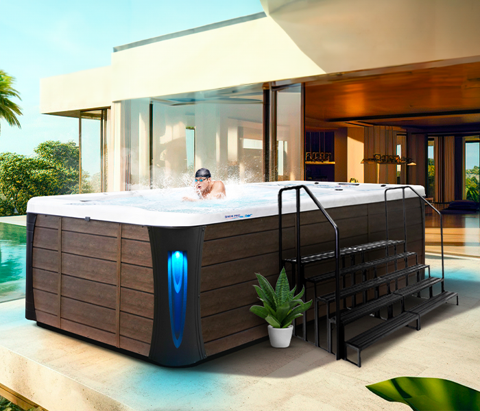 Calspas hot tub being used in a family setting - Pomona
